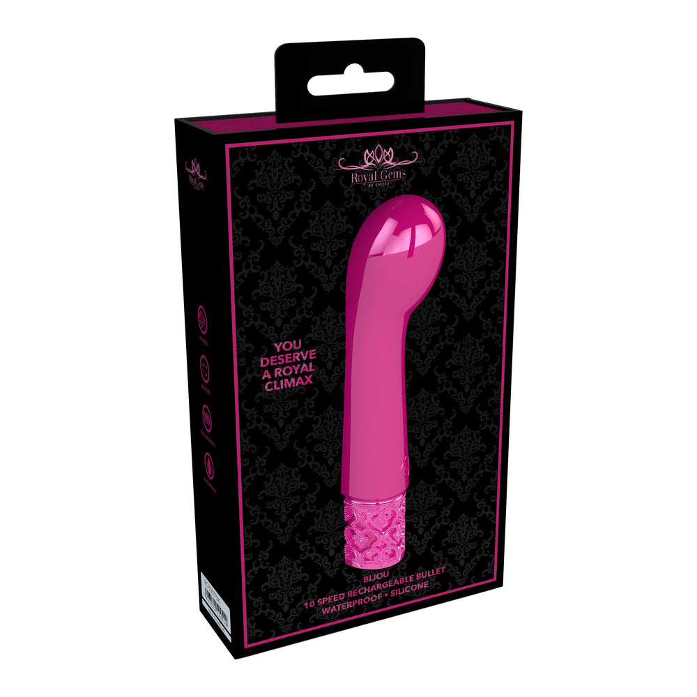 Royal Gems Dazzling Rechargeable Rabbit Bullet Pink