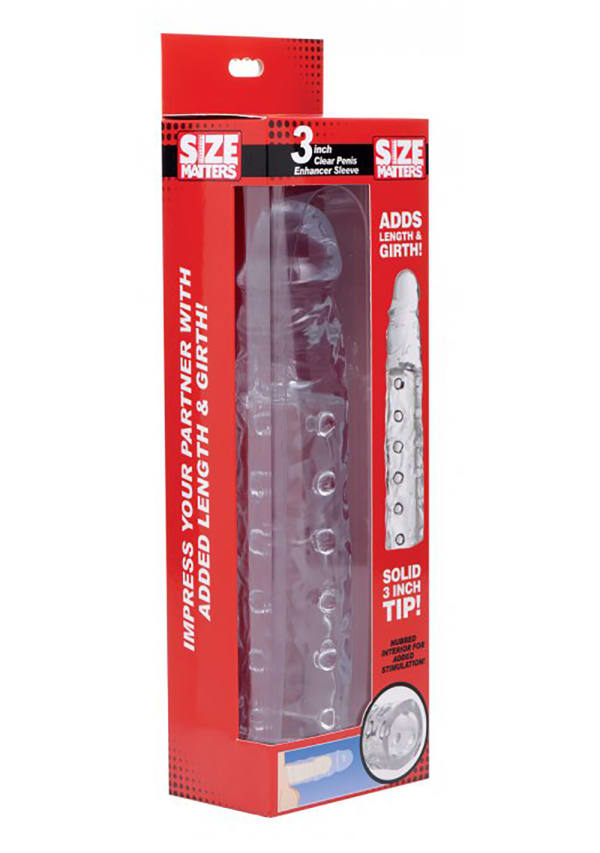 Size Matters 3 Inch Flesh Penis Enhancer Sleeve
