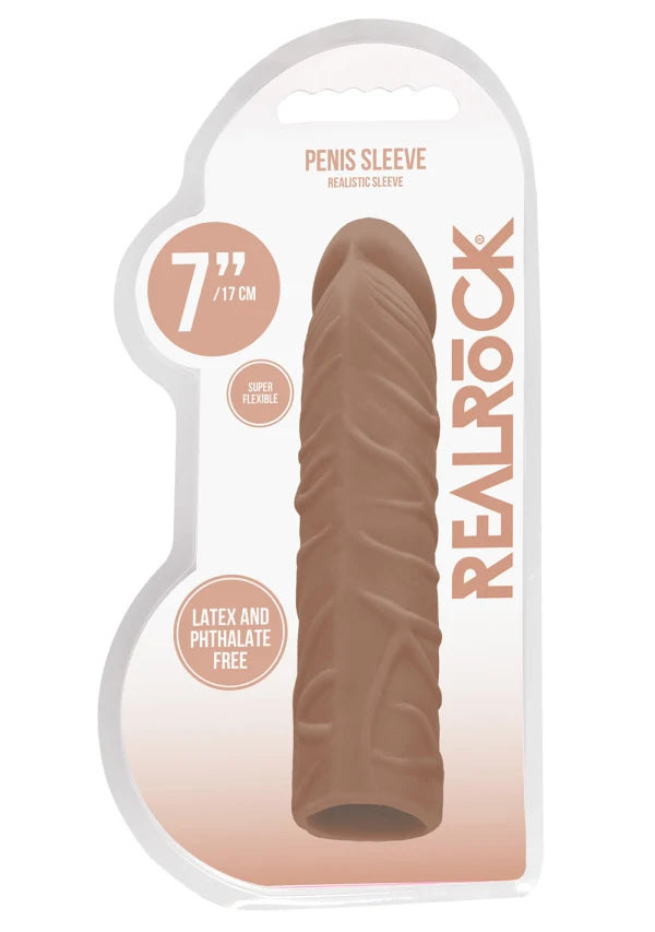 RealRock 7 Inch Penis Sleeve Black