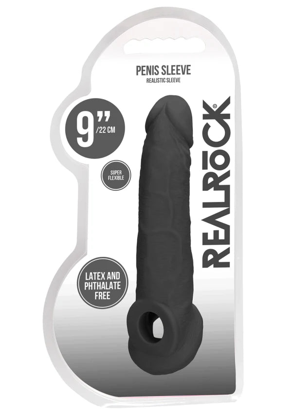 RealRock 9 Inch Penis Sleeve Flesh Pink