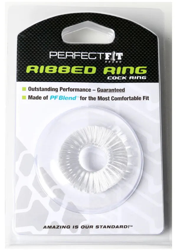 Perfect Fit Ribbed Ring Clear