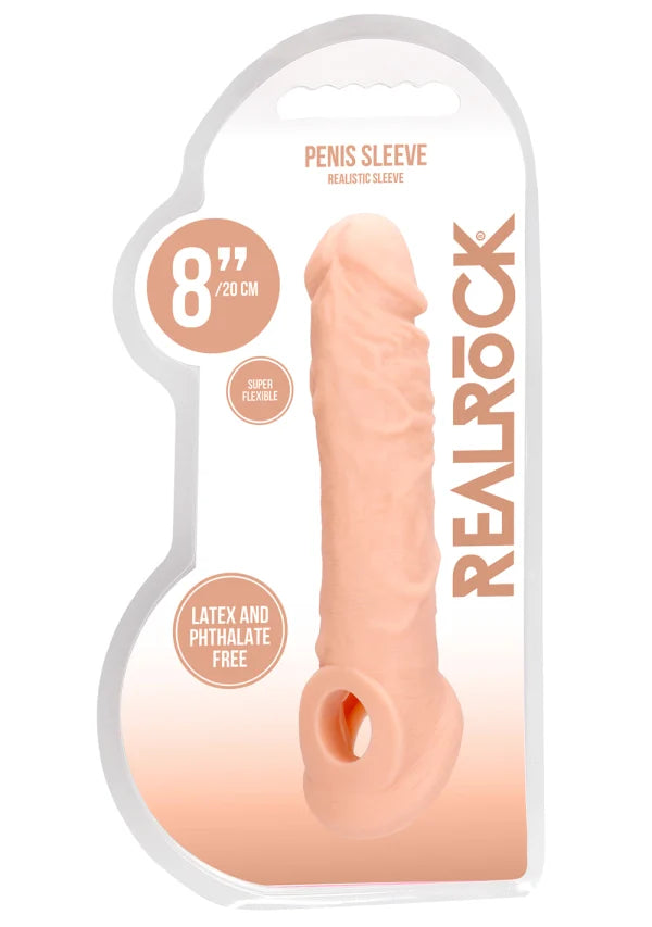 RealRock 8 Inch Penis Sleeve Black