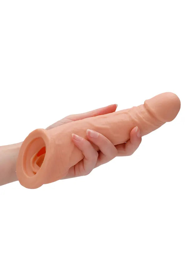 RealRock 8 Inch Penis Sleeve Flesh Pink
