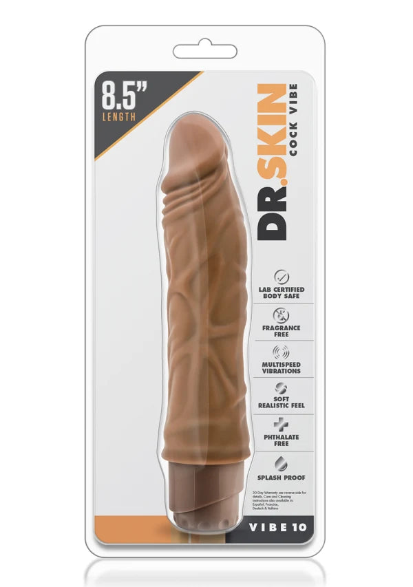 Dr. Skin Cock Vibe 10 Vibrating Dildo 8.5 Inches