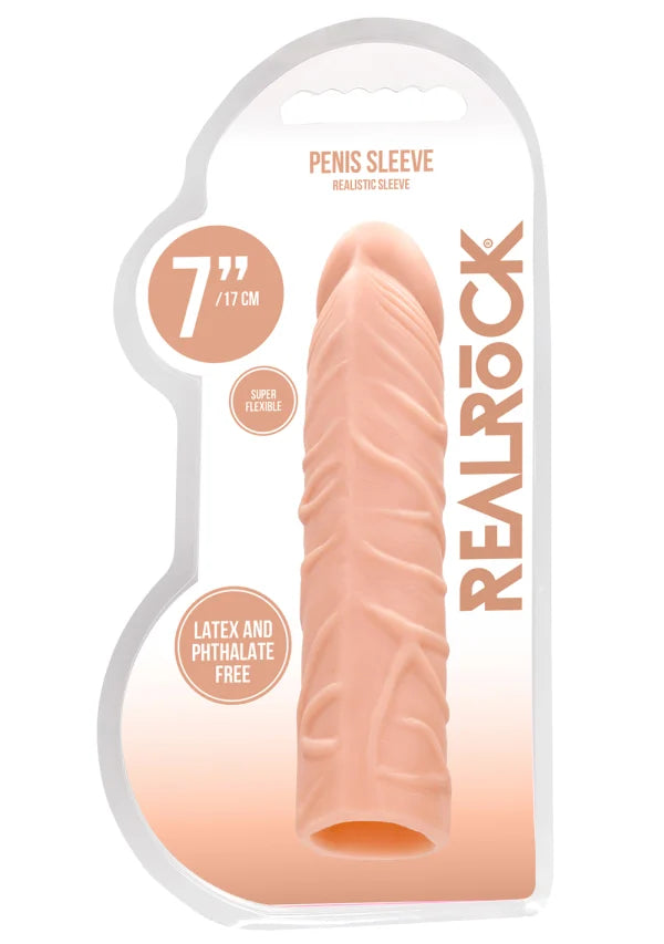 RealRock 7 Inch Penis Sleeve Black