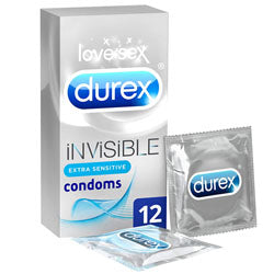 Durex Invisible Extra Sensitive 12 Pack Condoms
