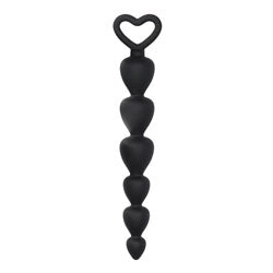 Black Silicone Anal Beads